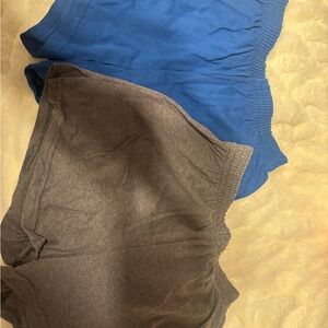 Blue and Gray Casual Shorts Set